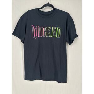 Wicked Shirt Mens Medium Black Graphic Tee Cotton Short Sleeve Movie